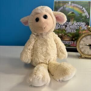 TY Beanie Rachel Lamb Plush 9” Cream Stuffed Animal Soft Cuddly Toy EUC